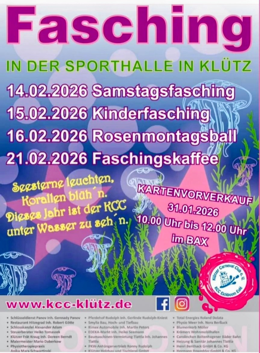 Plakat Fasching KCC